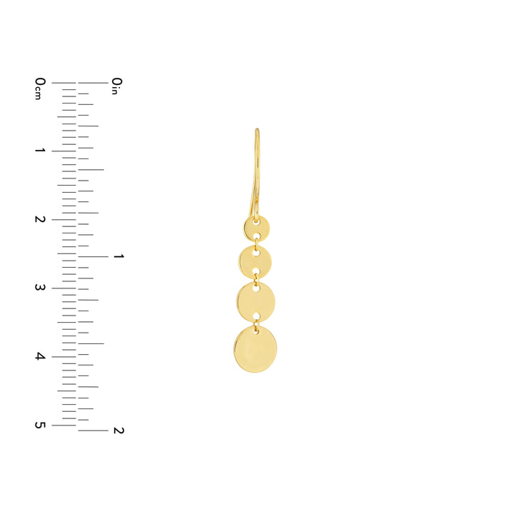 Graduated Disc Dangle Earrings