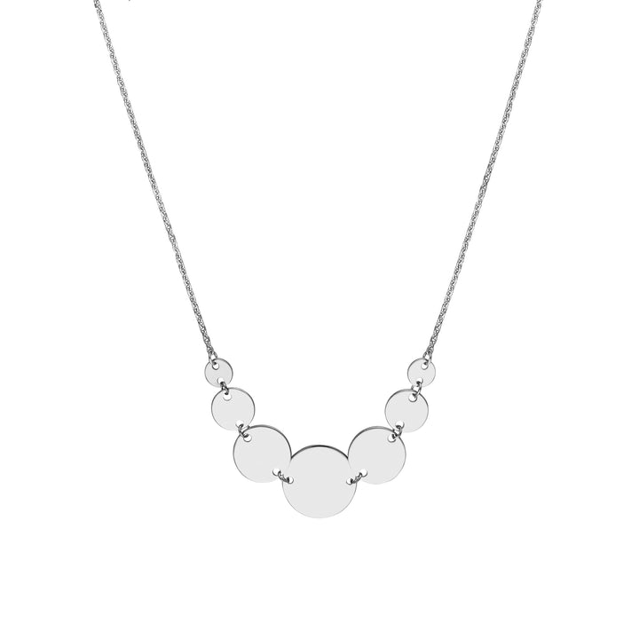 Graduated Disc Station Adjustable Necklace
