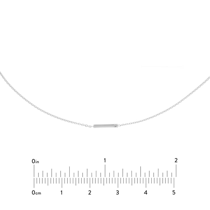 Staple Bar with Diamond Adjustable Choker