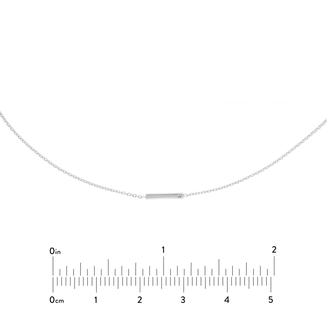 Staple Bar with Diamond Adjustable Choker