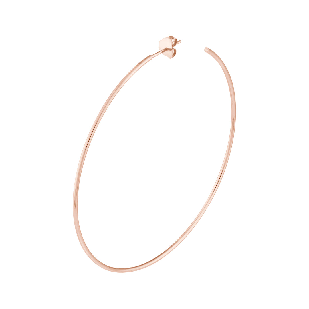 60mm x 1.2mm Hoop Post Earrings