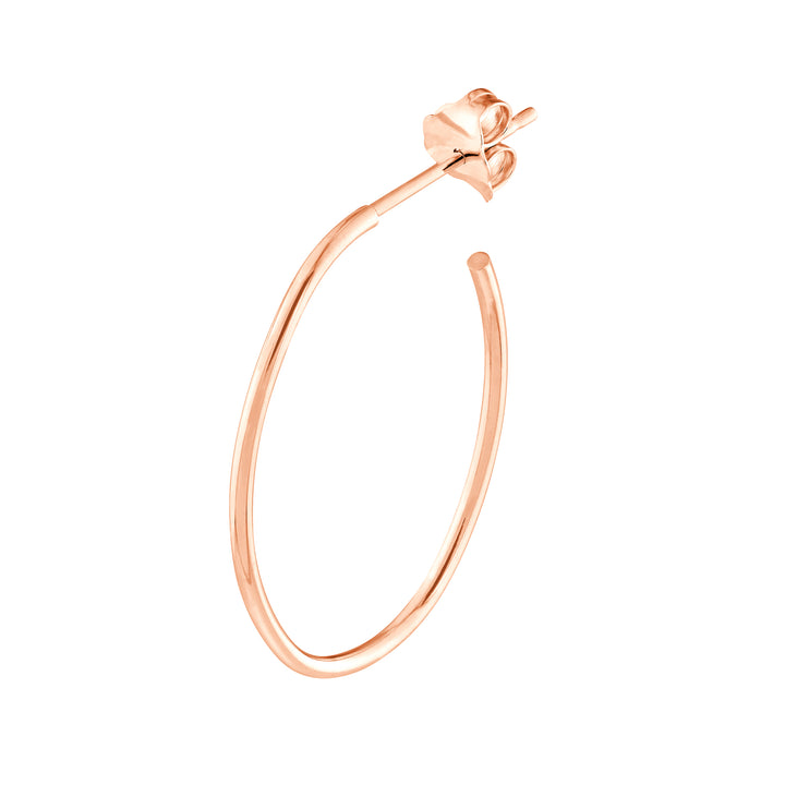 28mm x 19.5mm Oval Post Hoop Earrings