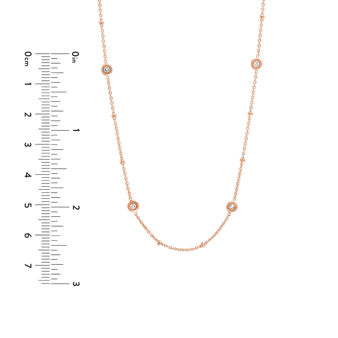 Diamond Bezels and Beads Necklace