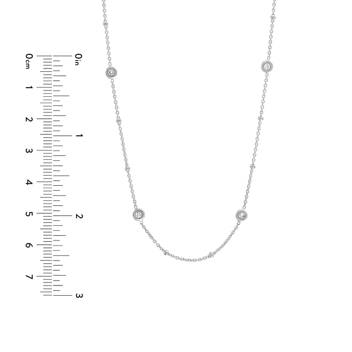 Diamond Bezels and Beads Necklace
