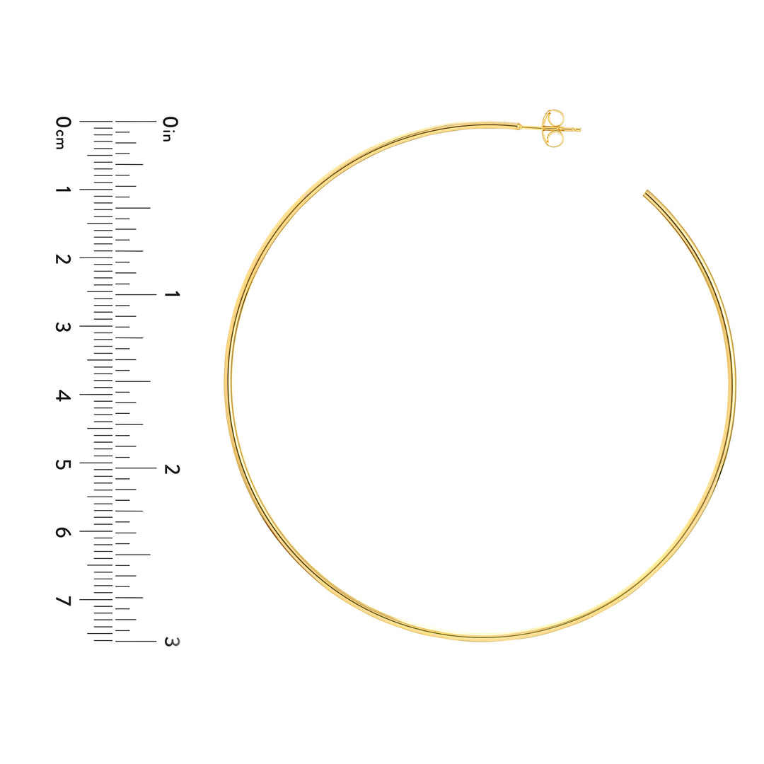 75mm x 1.15mm Hoop Post Earrings