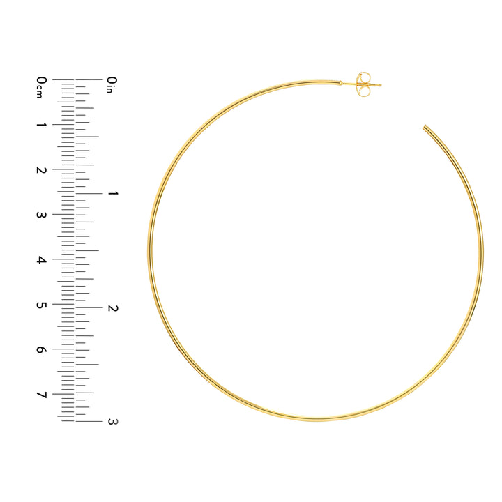 75mm x 1.15mm Hoop Post Earrings