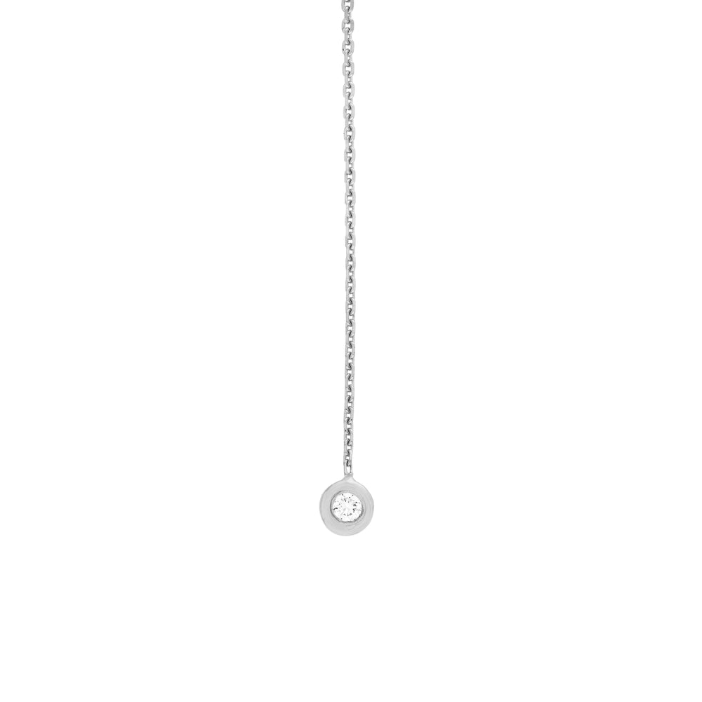 1/20tcw Diamond Bezel Threader Earrings
