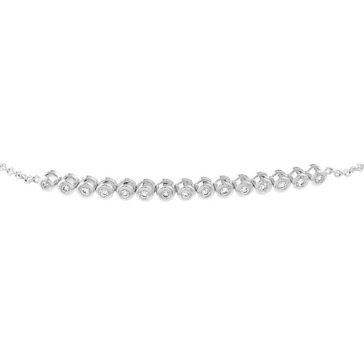 1/5tcw Diamond Bezel Tennis Bolo Bracelet