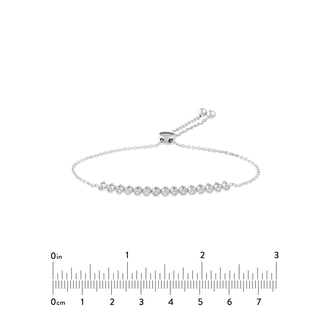 1/5tcw Diamond Bezel Tennis Bolo Bracelet