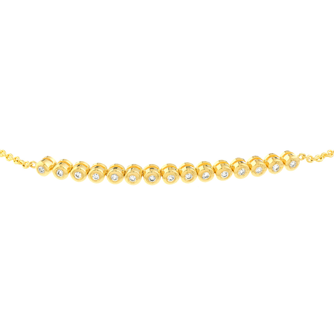 1/5tcw Diamond Bezel Tennis Bolo Bracelet
