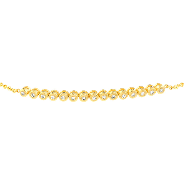 1/5tcw Diamond Bezel Tennis Bolo Bracelet