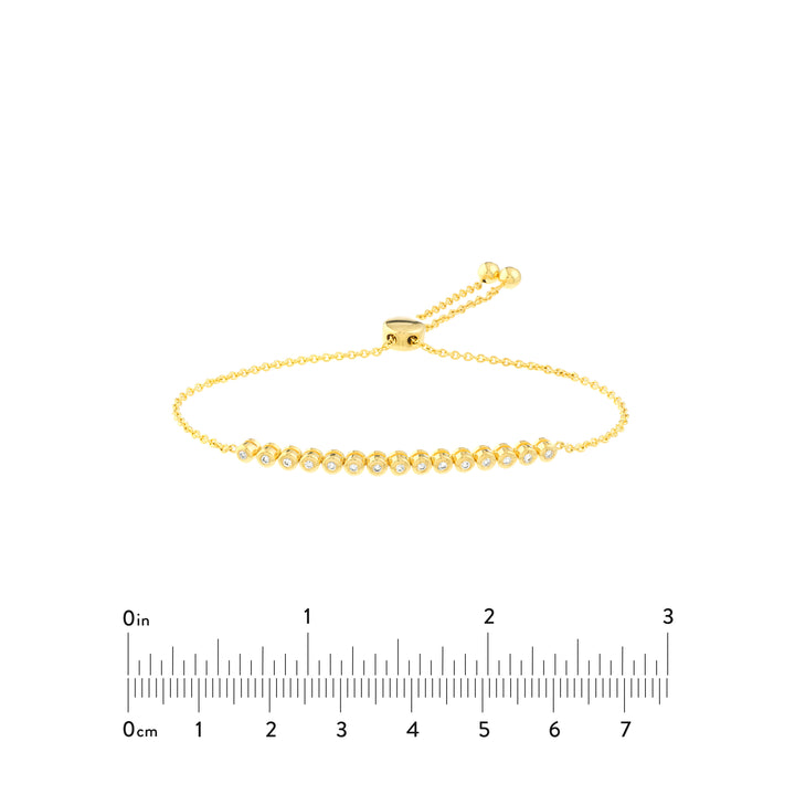 1/5tcw Diamond Bezel Tennis Bolo Bracelet