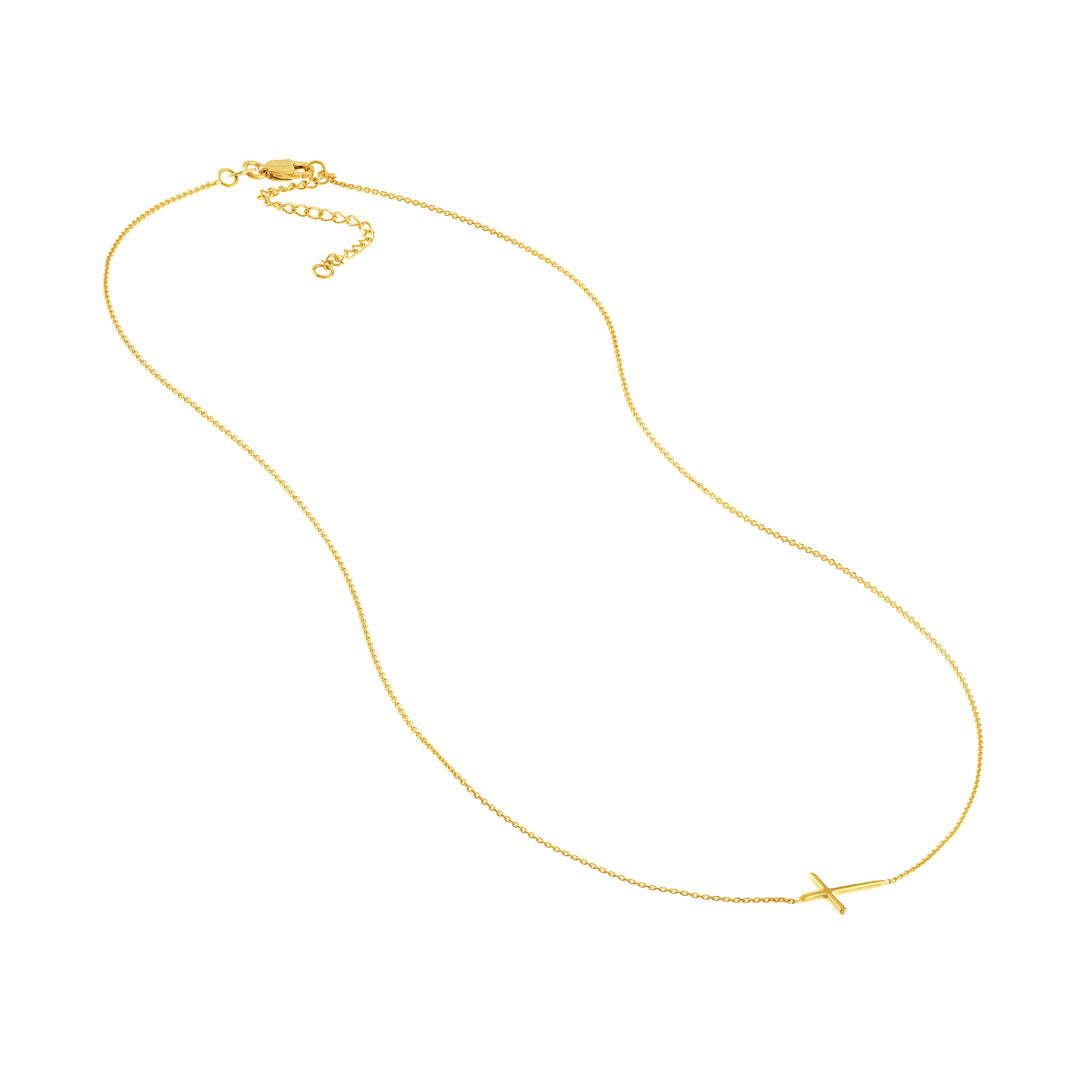 E2W Mini Cross Adj Necklace