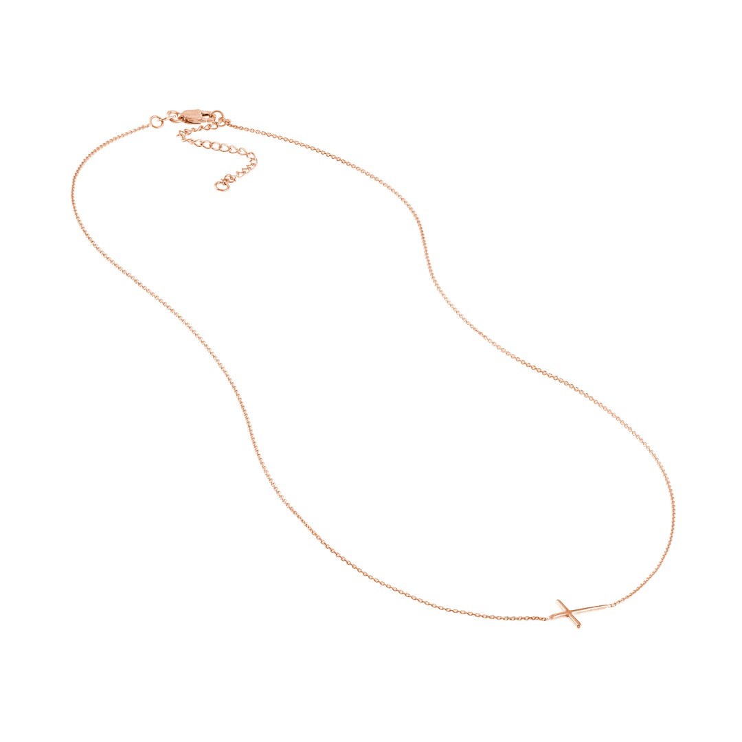E2W Mini Cross Adj Necklace