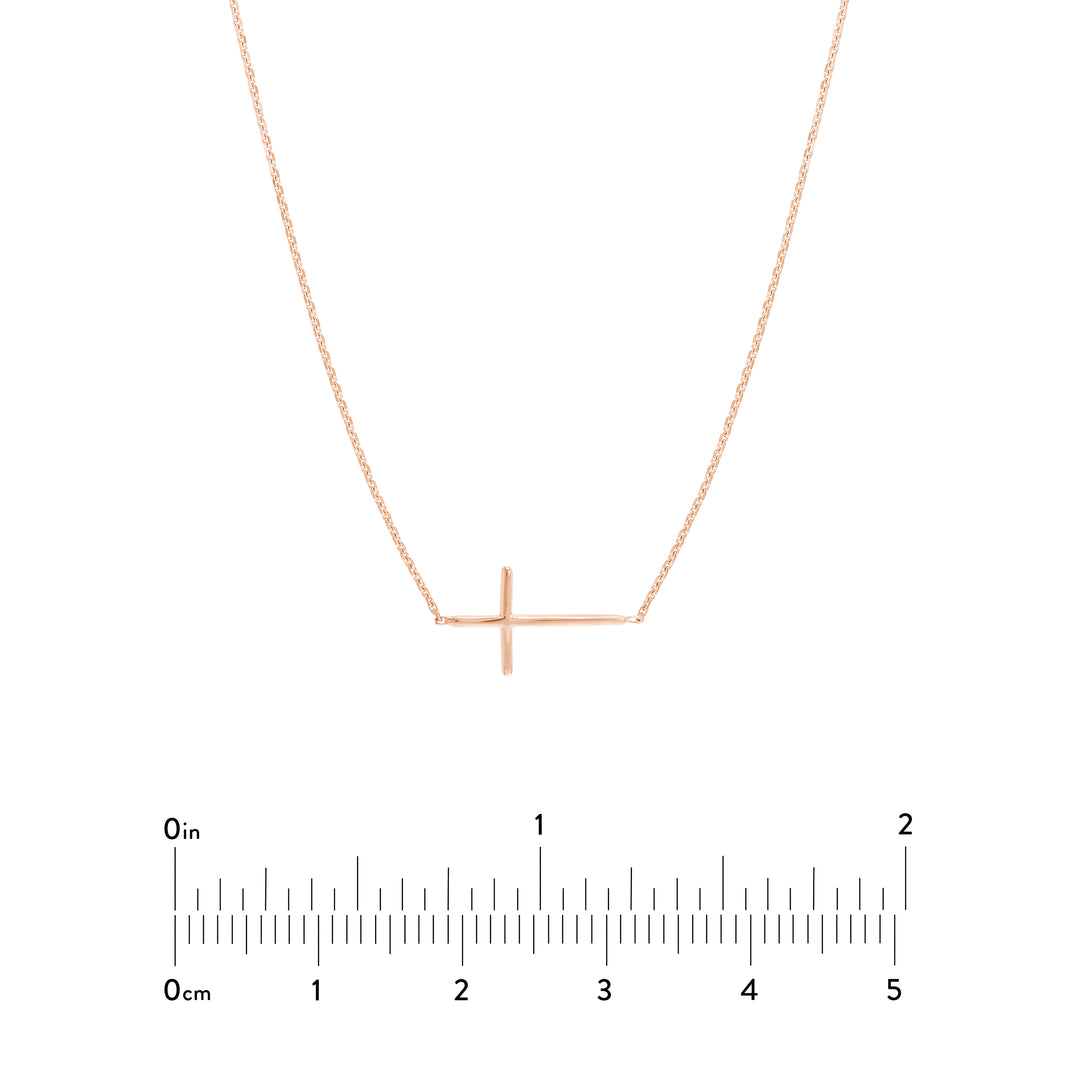 E2W Mini Cross Adj Necklace