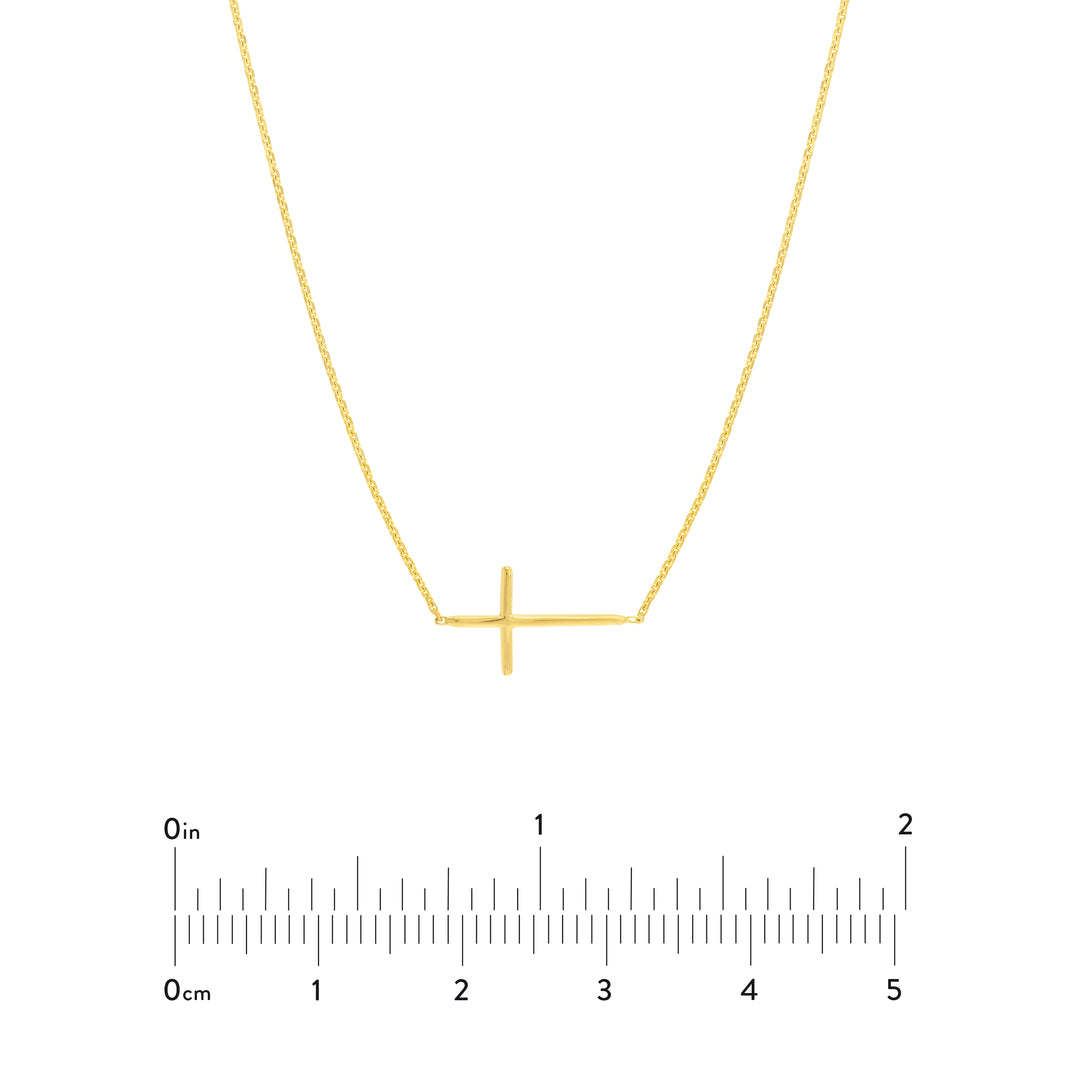 E2W Mini Cross Adj Necklace