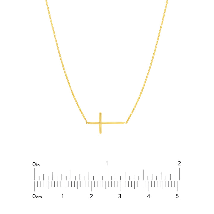 E2W Mini Cross Adj Necklace