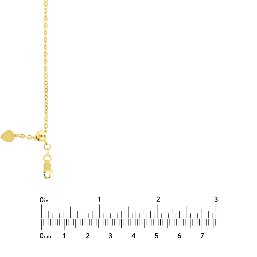 2.1mm D/C Brill Cable Chain with Slider Bead
