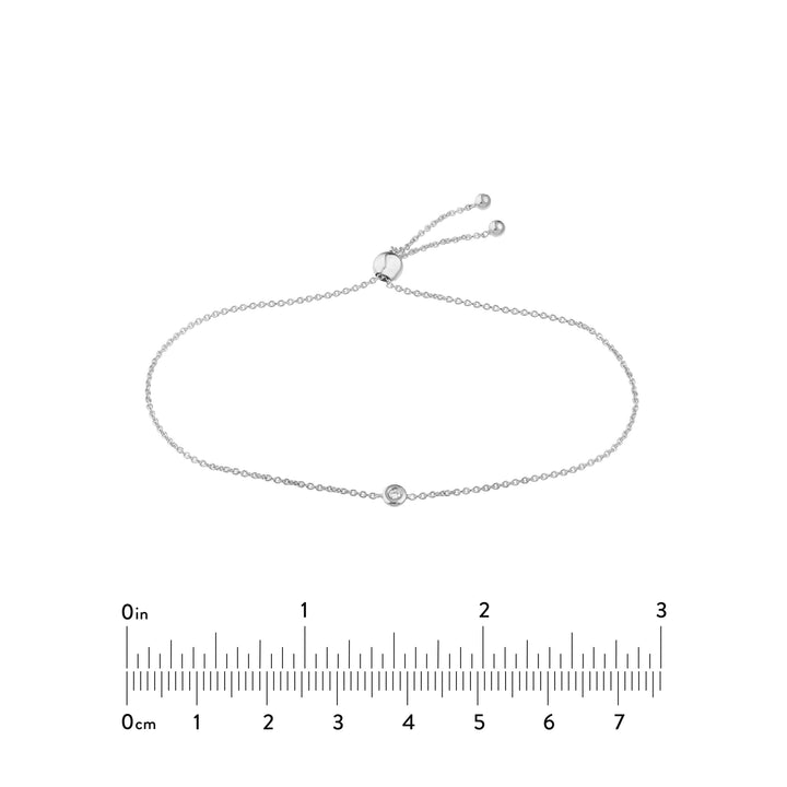 3pt Mini Diamond Bezel Bolo Bracelet
