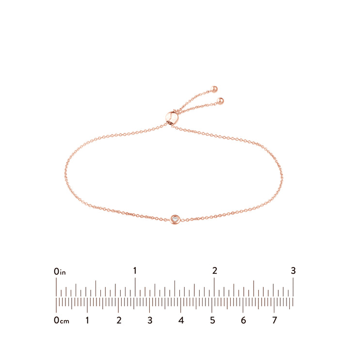3pt Mini Diamond Bezel Bolo Bracelet