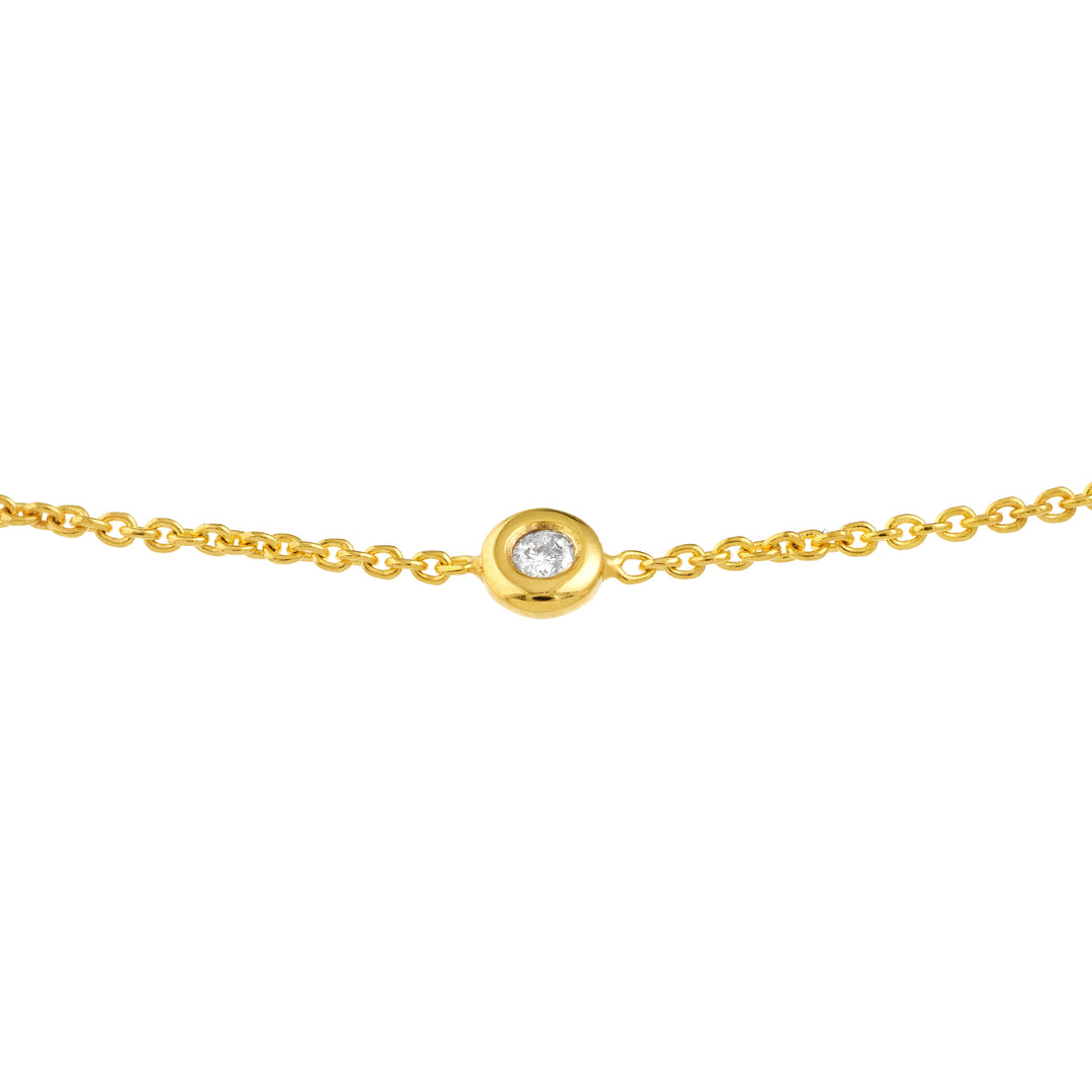3pt Mini Diamond Bezel Bolo Bracelet