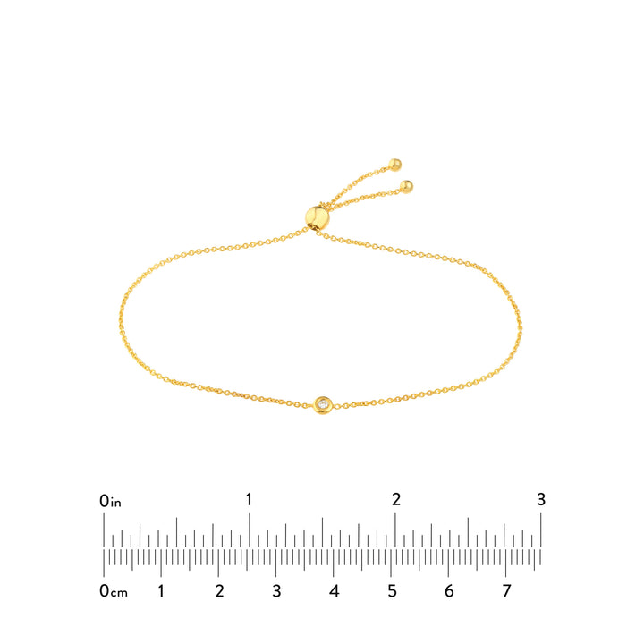 3pt Mini Diamond Bezel Bolo Bracelet