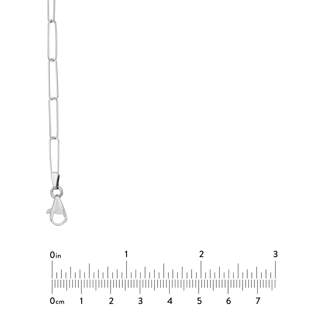3.6mm Paper Clip Chain with Pear Lobster