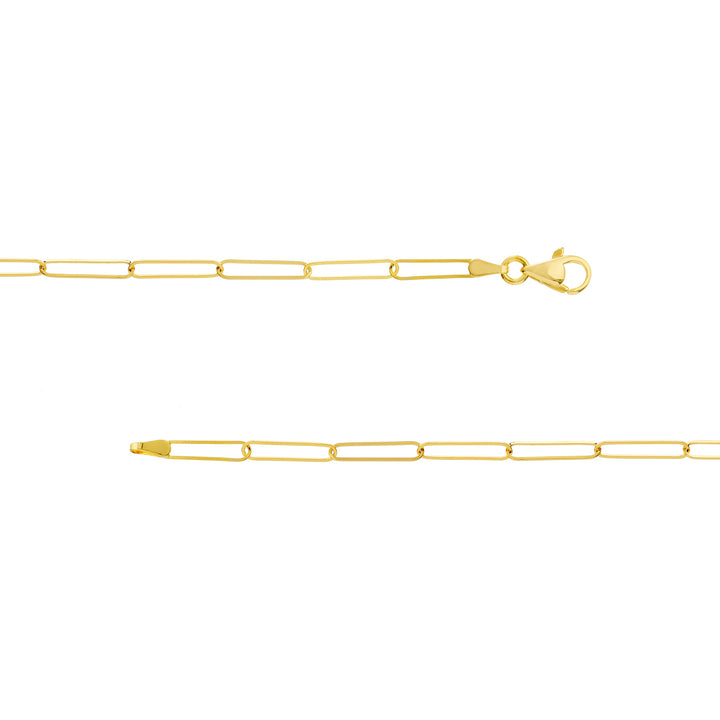 3.6mm Paper Clip Chain with Pear Lobster