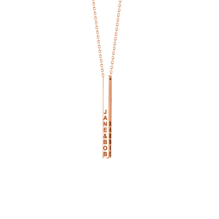 Engravable Cube Adjustable Necklace