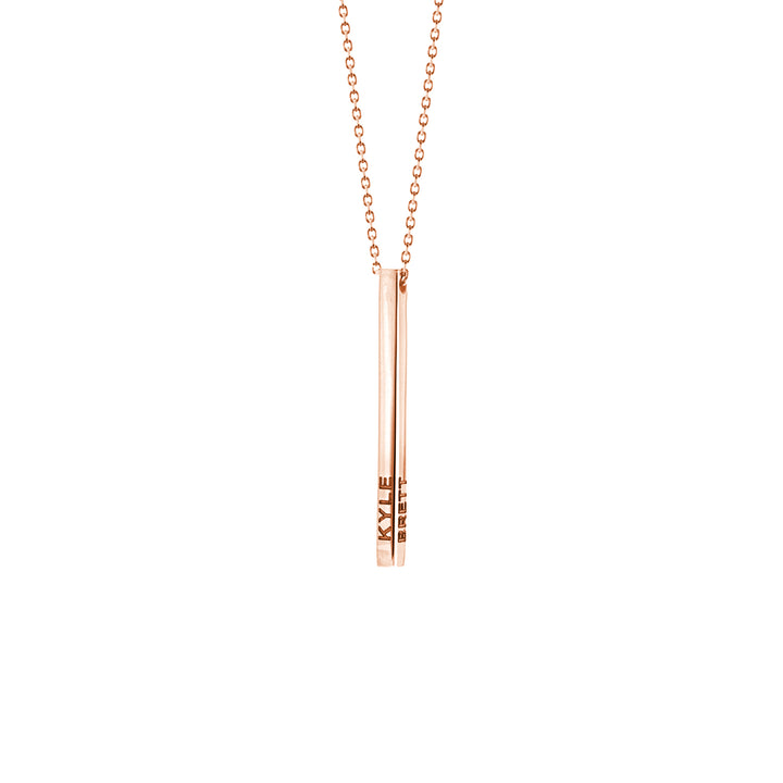 Engravable Cube Adjustable Necklace