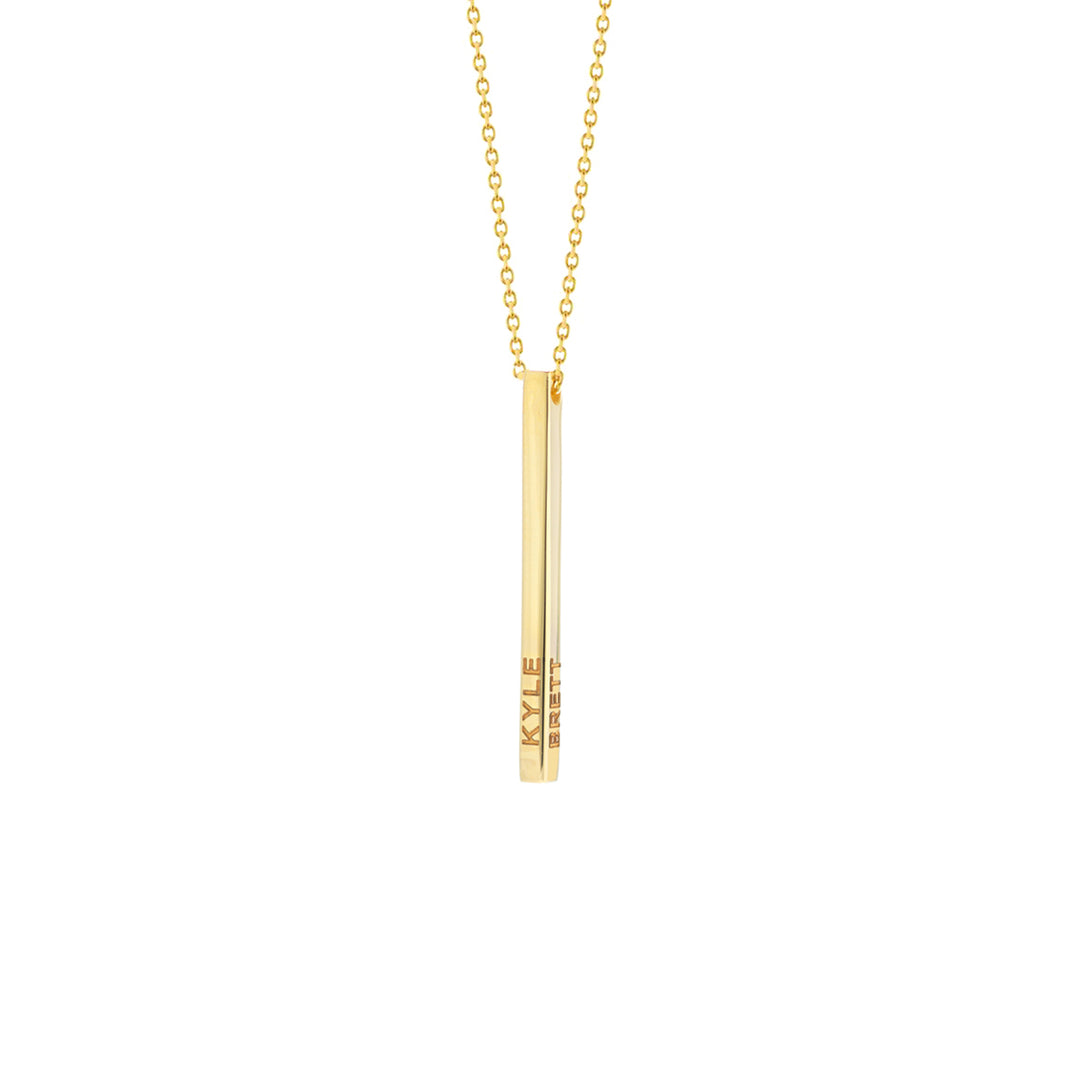 Engravable Cube Adjustable Necklace