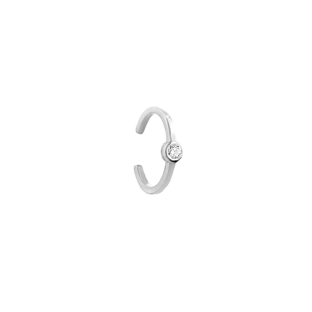 1/20tcw Bezel Diamond Earring Cuff