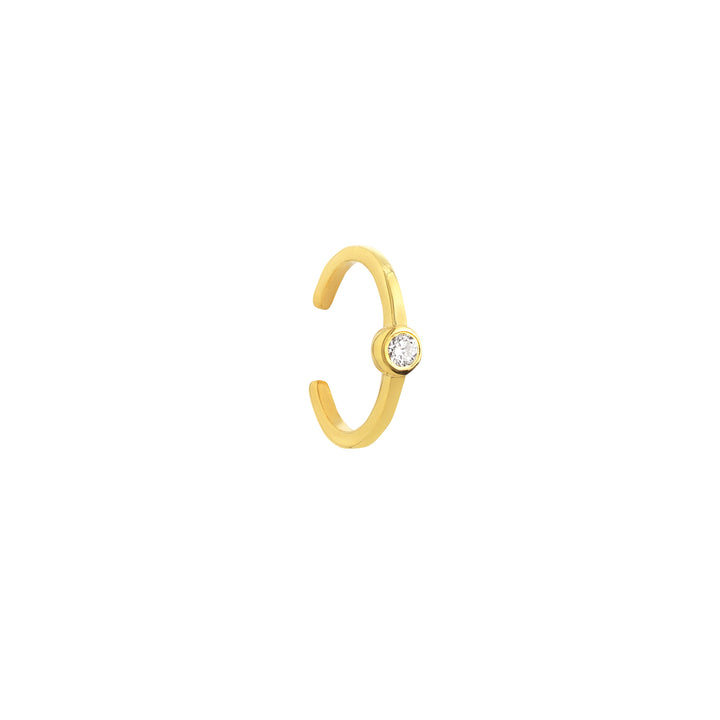 1/20tcw Bezel Diamond Earring Cuff