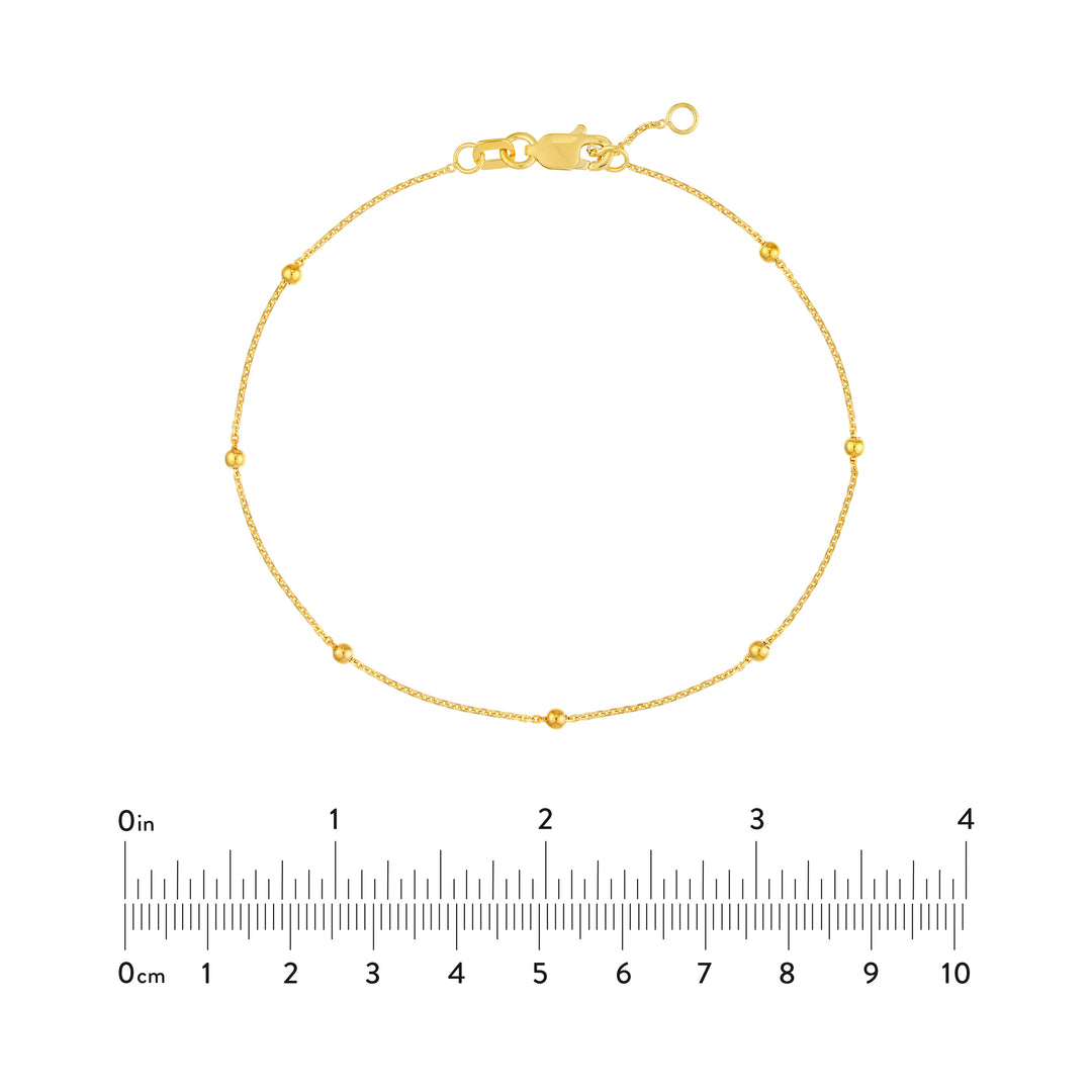 Bead Station on D/C Cable Chain Bracelet