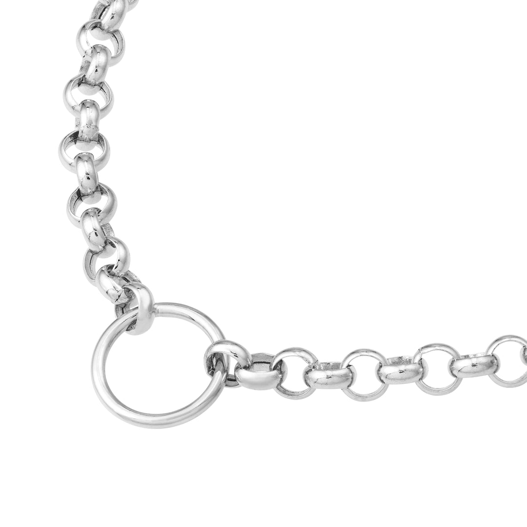 Charm-Ready Hollow Rolo Chain Necklace