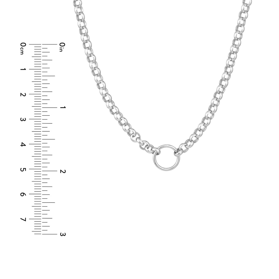 Charm-Ready Hollow Rolo Chain Adj. Necklace
