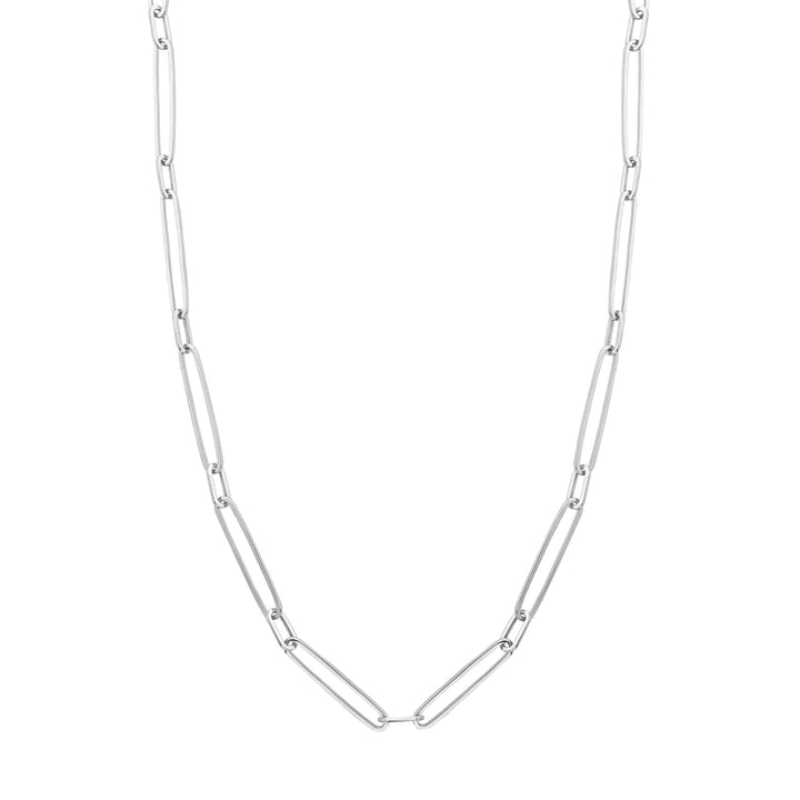 Alternating Length Long Link Chain Necklace