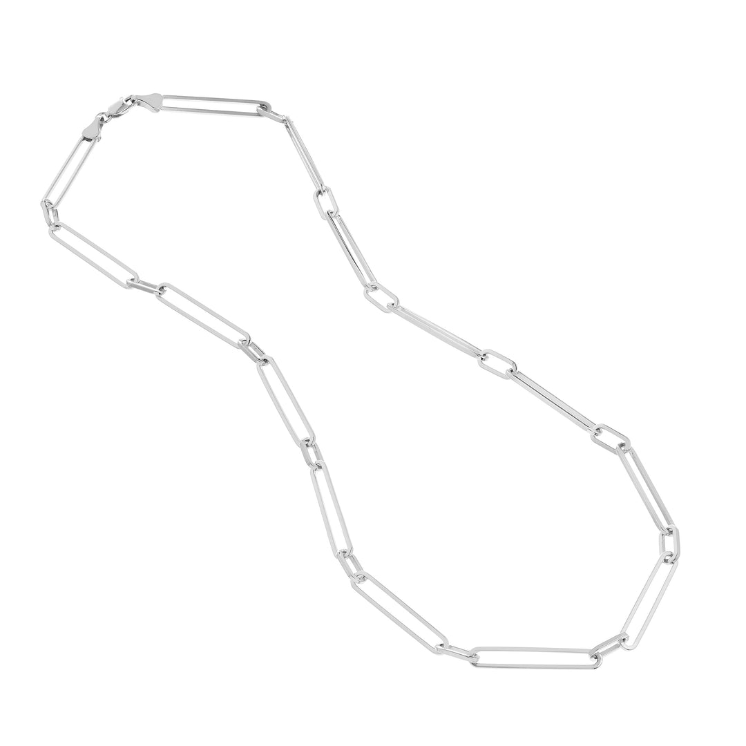 Alternating Length Long Link Chain Necklace