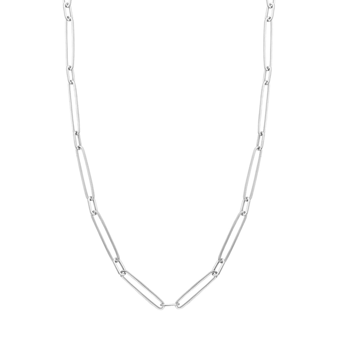 Alternating Length Long Link Chain Necklace
