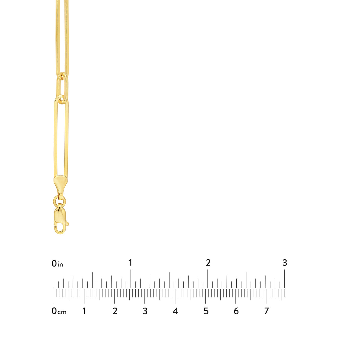 Alternating Length Long Link Chain Necklace