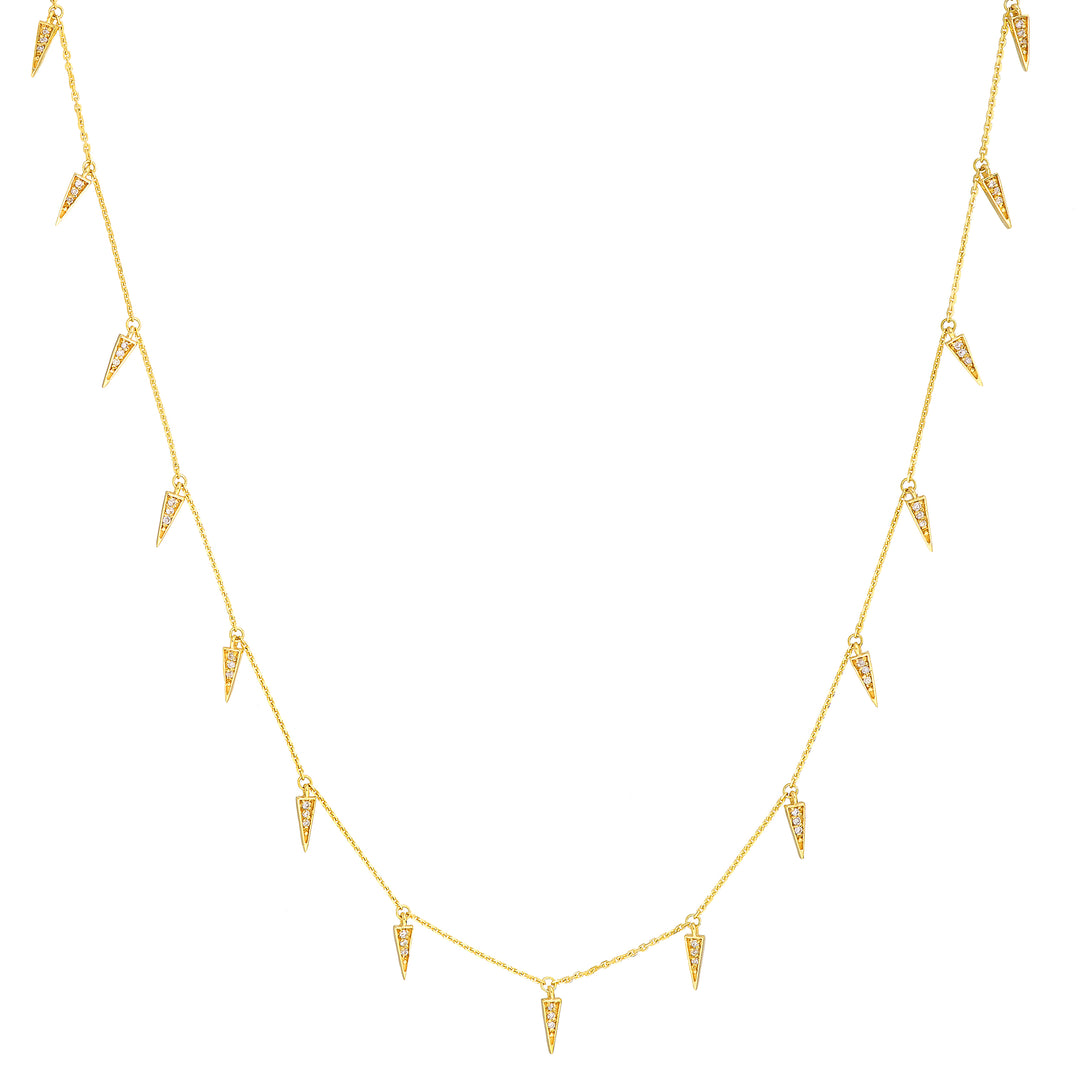 Diamond Spear Drops Necklace