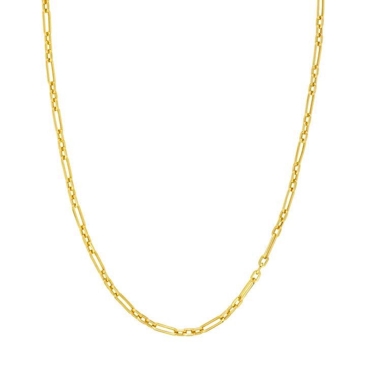 Hollow 3+1 Paper Clip Chain with Lobster Lock