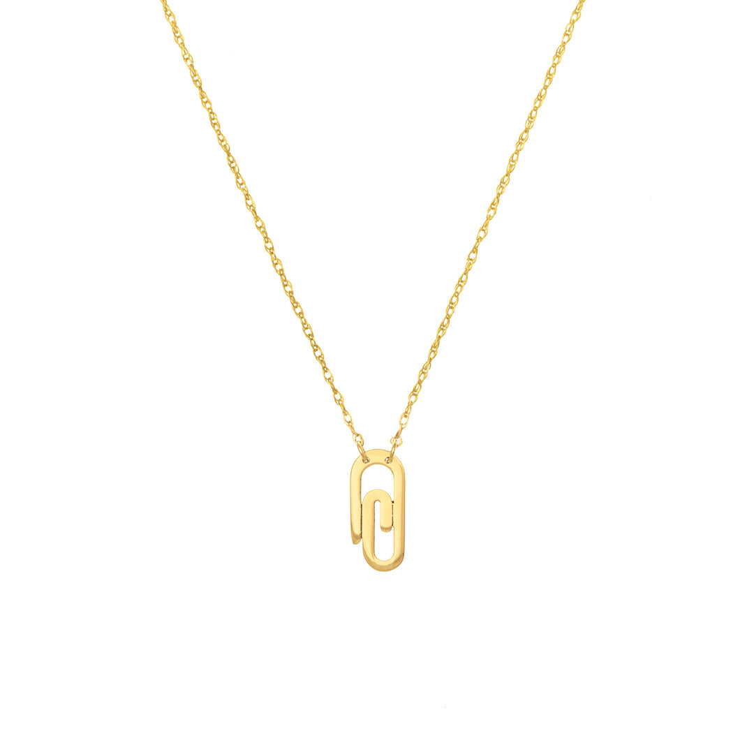So You Mini Paper Clip Necklace