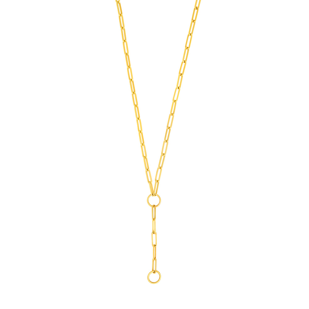 Paper Clip Enhancer Chain Lariat Necklace