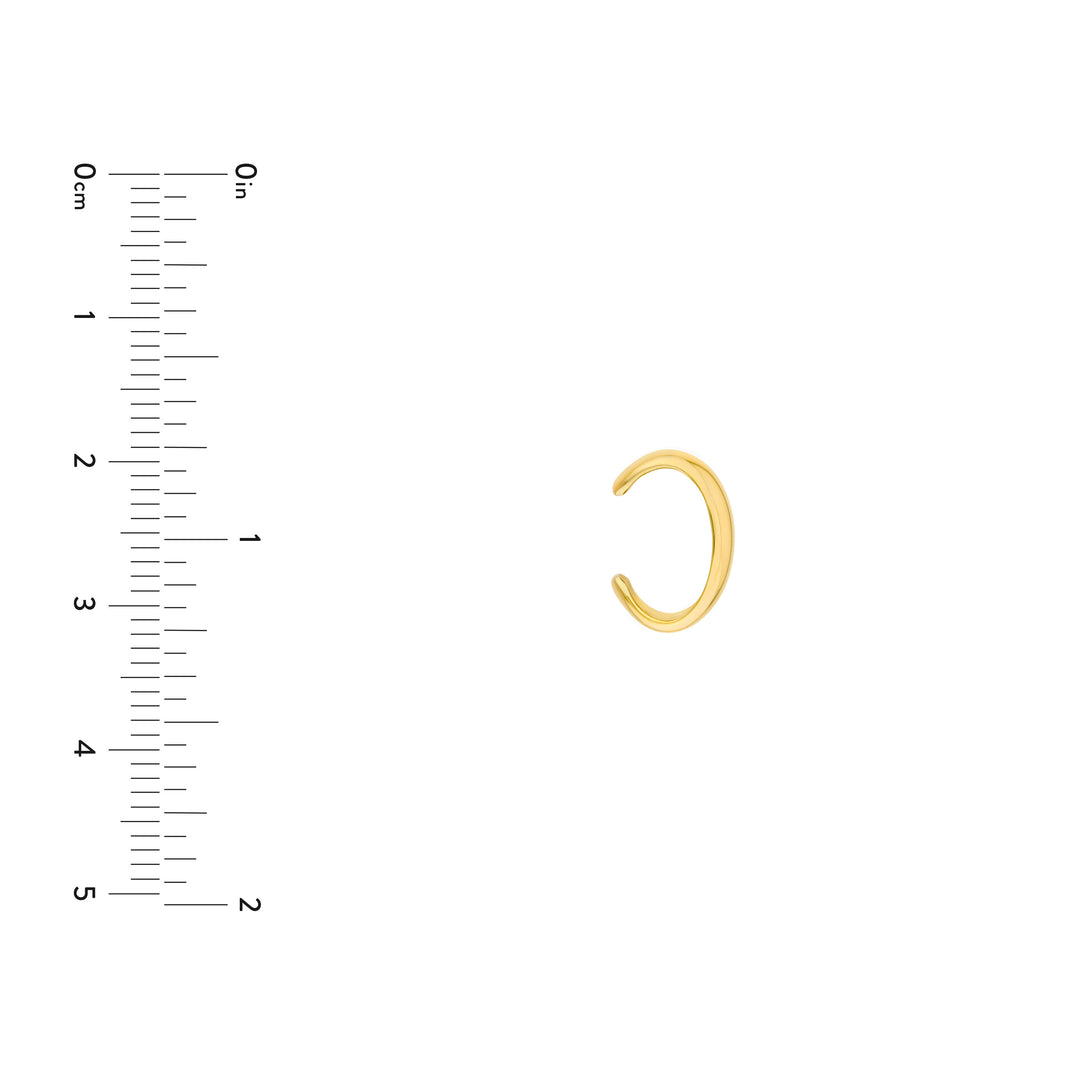 Wide High Polished Earring Cuff