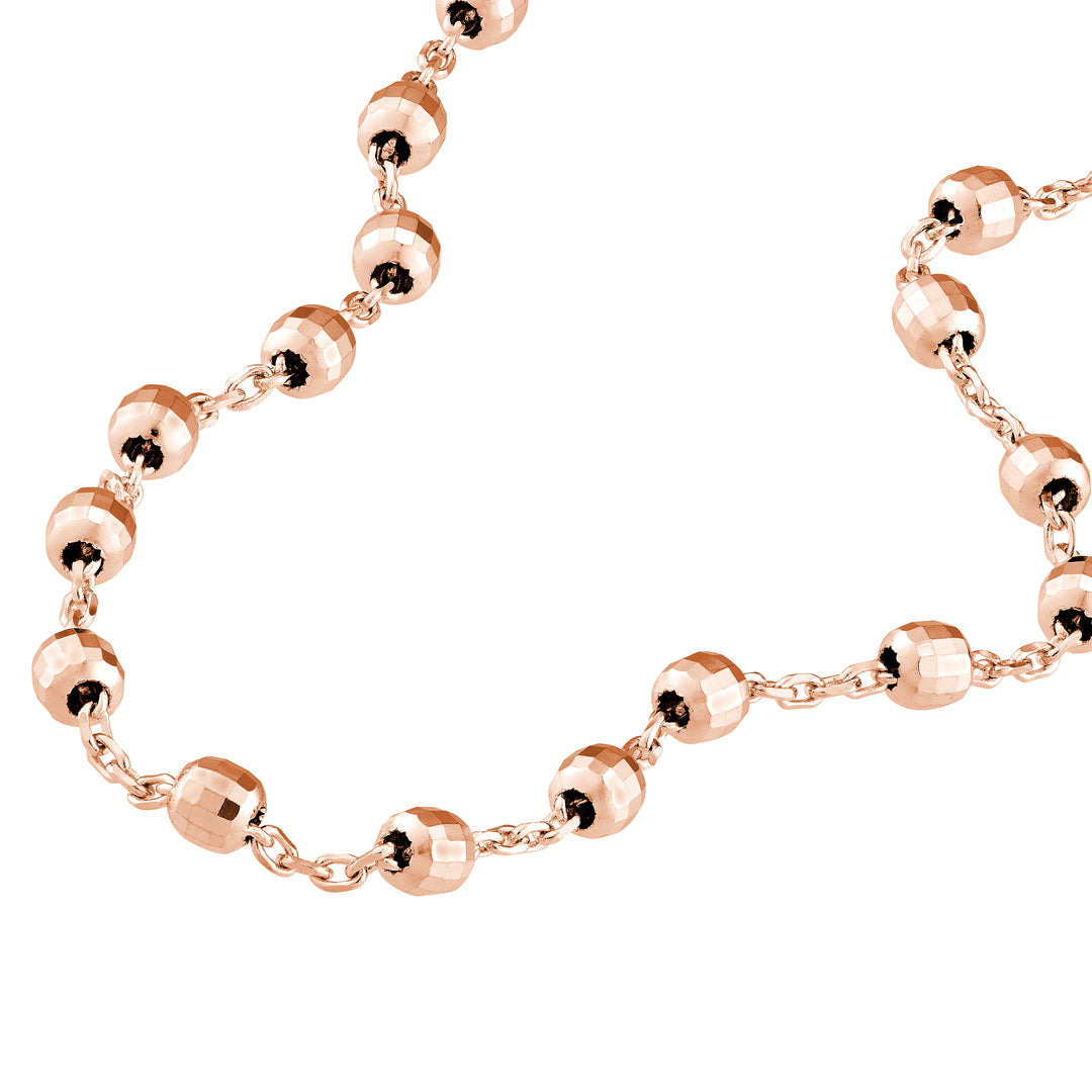 Adjustable Diamond Cut Beaded Bracelet