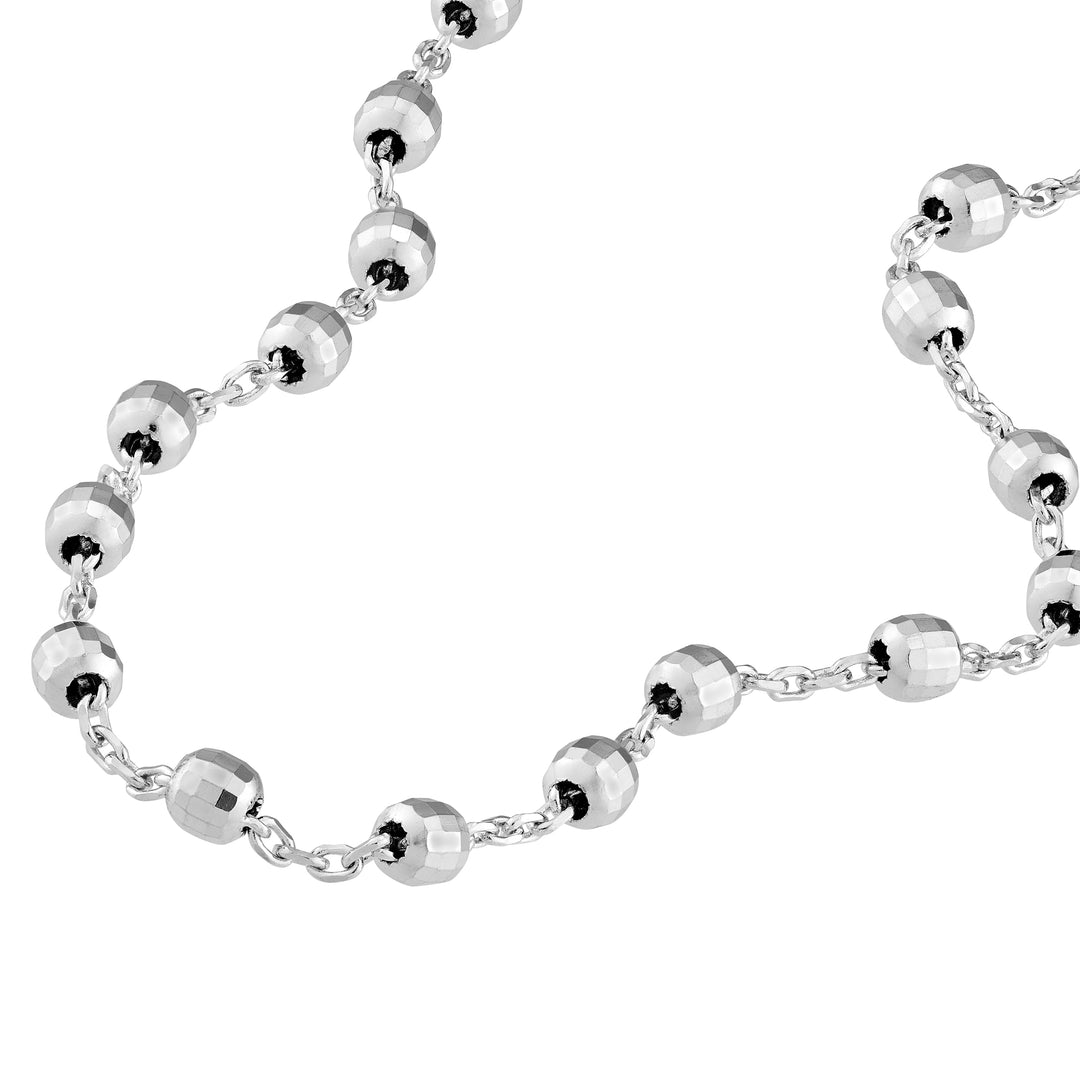 Adjustable Diamond Cut Beaded Bracelet