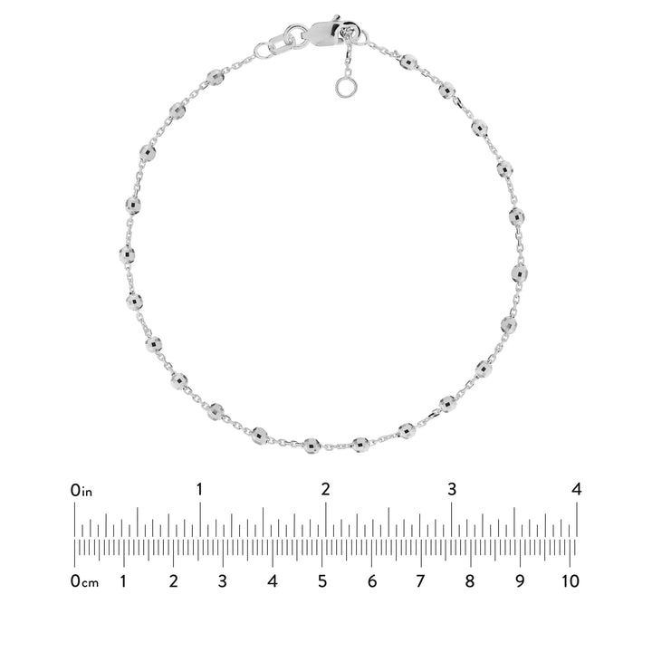 Adjustable Diamond Cut Beaded Bracelet