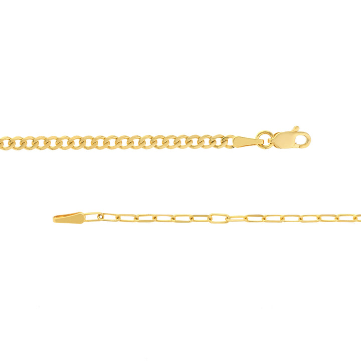 50/50 Paper Clip + Curb Chain