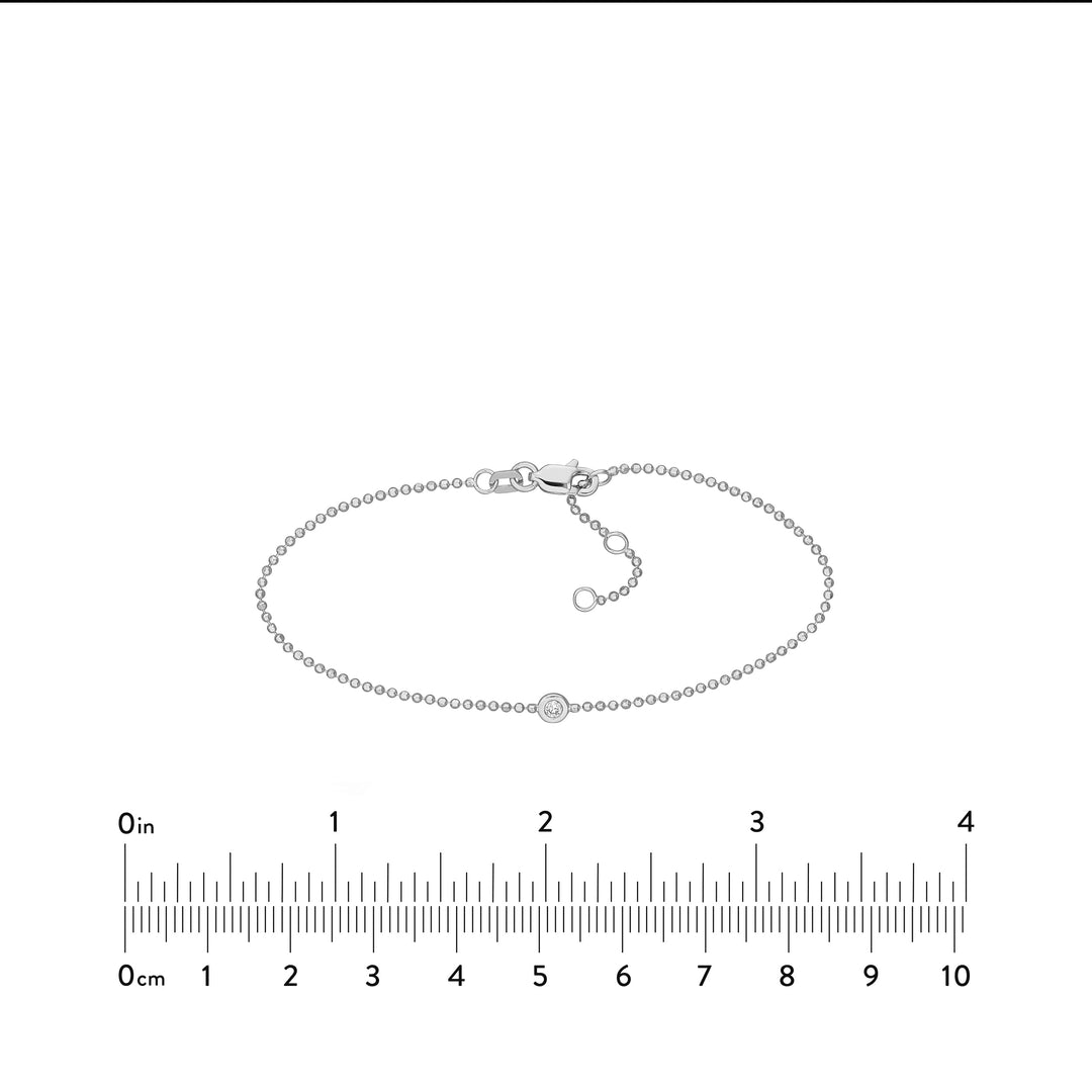 Adjustable Diamond Cut Beaded Chain Bracelet